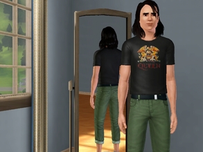 Sims 3 — Queen shirt by greyrainbow12 — It's a Queen shirt. Avaliable for YA/A males. We will, we wil,l rock you, rock