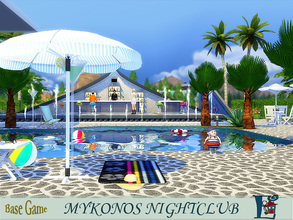 Sims 4 — Mykonos Night Club by evi — A cool breath for the hot summer nights. This is what this community lot is all