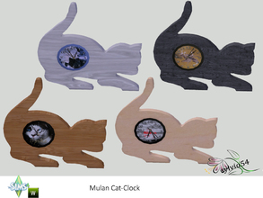 Sims 4 — Mulan Cat Clock by sylvia54 — Part of the Mulan Bedroom