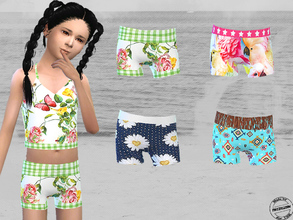 Sims 4 — Cute Bikini Shorts by FritzieLein — 4 cute, new bikini shorts for the girls. Hope you enjoy!
