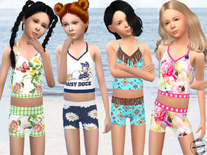 Sims 4 — Cute Bikini Set by FritzieLein — 4 cute, new bikinis for the girls. Hope you enjoy!