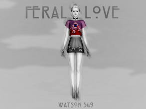 Sims 3 — "Feral Love" top by Watson349 by Watson349 — 