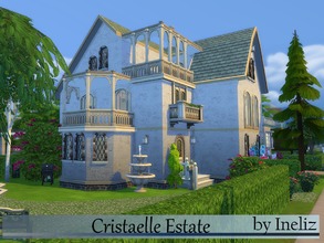 Sims 4 — Cristaelle Estate by Ineliz — A big and noble estate for a large sims family. The three story building consists