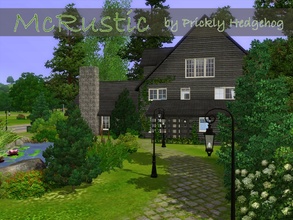 Sims 3 — McRustic by Prickly_Hedgehog — Cozy, cute, comfy and above all rustic is this 3 bedroom, 3 bathroom cabin.