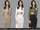 Sims 4 — Cut Out Outfit by Bill_Sims — Female, Teen-Elder Everyday/Formal/Party 8 different colour variations CAS