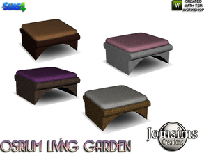 Sims 4 — osrium seat by jomsims — osrium seat with deco cuhion on it