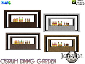 Sims 4 — osrium bar by jomsims — osrium bar with deco bottles