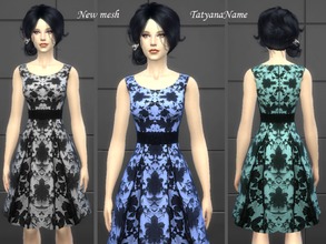 Sims 4 — TatyanaName - Dress 09 by TatyanaName2 — New mesh by me The clothing category: everyday, formal, party, career