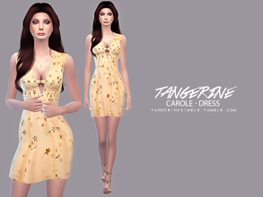 Sims 4 — Carole - Dress by tangerinesimblr — Star mini dress (Valentino), 1 color / Custom Thumbnail