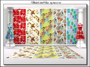Sims 3 — Music and Fun_marcorse by marcorse — Five selected patterns with the emphasis on music and fun. Red Ribbon Heart
