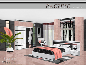 Sims 4 — Pacific Heights Bedroom by NynaeveDesign — Brighten up your sim's bedroom and bring it a unified sense of style.