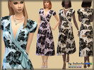 Sims 4 — Wrap Dress by bukovka — Wrap dress for women. Installed autonomously a new mesh 5 coloring options.