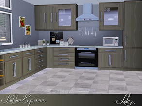 Sims 3 — Kitchen Expressions by Lulu265 — A clean lined kitchen with various cabinets and counters ,includes units such
