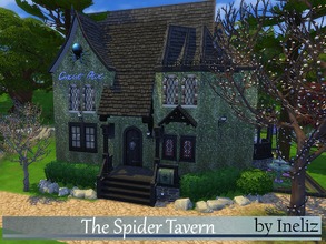 Sims 4 — The Spider Tavern by Ineliz — This old and dusty tavern doesn't seem like much fun, but that's at first! There