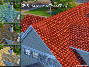 Sims 4 — MB-CarpentersPrideRoof by matomibotaki — MB-CarpentersPrideRoof, classical roof shringles in 4 solid colors,