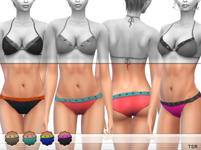 Sims 4 — Swimwear 3 - Bottom - S13 by ekinege — Bikini bottom with studded detail. 7 different colors. New item.