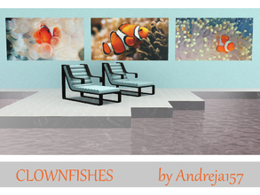 Sims 3 — Clownfishes by Andreja157 — - set of 3 paintings (in 3 files) - created with TSRW from EA mesh (Into the Future)