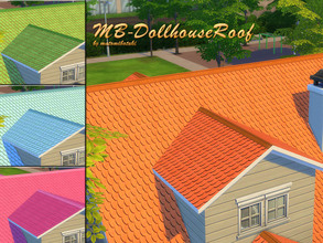 Sims 4 — MB-DollhouseRoof by matomibotaki — MB-DollhouseRoof, lovely wooden tile-roof , comes in 4 bold colors, created