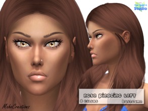 Sims 4 — Nose Piercing Left by MahoCreations — piercing in 8 colors to find under glasses basegame