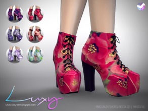 Sims 4 — Piacenza Shoes [RECOLOR] by LuxySims3 — Hey! Luxy updating! New spring recolors for Madlen's shoes 6 Swatches