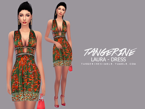 Sims 4 — Laura - Dress by tangerinesimblr — Valentino's dress, in 1 color / Custom Thumbnail