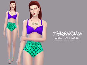 Sims 4 — Ariel - Swimsuite by tangerinesimblr — Swimsuite, in 1 color / Custom Thumbnail