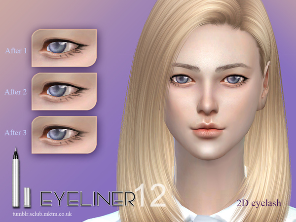 Sims 4 — S-Club LL ts4 eyeliner 12 by S-Club — Eyeliner 10 for you, 3 styles include, enjoy !