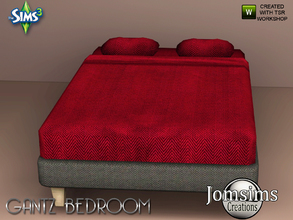 Sims 3 — gantz bed by jomsims — gantz double bed