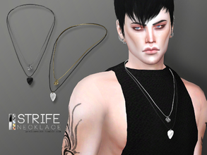 Sims 4 — Strife Necklace by Pralinesims — Necklace for your male rockstars, 10 colors.