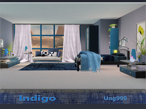 Sims 3 — Indigo by ung999 — A modern bedroom set comes with 19 items. Objects in this set: Double Bed End Table Dresser