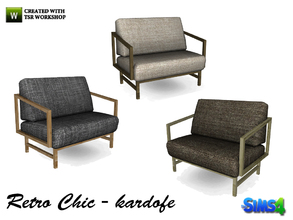 Sims 4 — kardofe_Retro Chic_LivingChair by kardofe — Retro armchair inspiration,