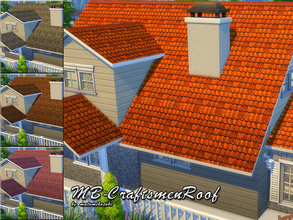 Sims 4 — MB-CraftsmenRoof by matomibotaki — MB-CraftsmenRoof, rough shingle roof in craftsman-quality, comes in 4 dark