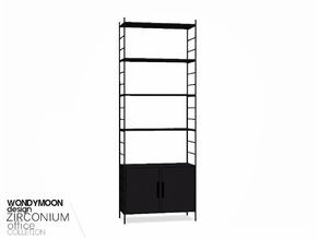 Sims 3 — Zirconium Shelf Unit by wondymoon — - Zirconium Office - Shelf Unit - Wondymoon|TSR - Creations'2016