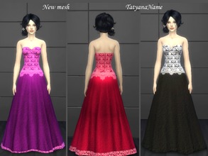 Sims 4 — TatyanaName - Lace dress 03 by TatyanaName2 — New mesh by me The clothing category: everyday, formal, party,