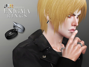 Sims 4 — Enigma Rings by Pralinesims — Rings for male sims in 10 colors. They come for the left, right or both sides.