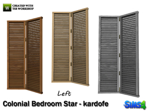 Sims 4 — kardofe_Colonial Bedroom Star_Blinds by kardofe — Wooden blinds to give privacy and coolness, these are for the