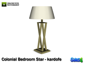 Sims 4 — kardofe_Colonial Bedroom Star_TableLamp by kardofe — Beautiful and elegant table lamp in gold metal
