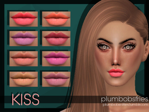 Sims 4 — PnF | Kiss by Plumbobs_n_Fries — New lipstick 8 colours Female - TF to Ef Enjoy