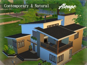Sims 4 — Contemporary & Natural by Alonpc — has 3 bedrooms and 2 bathrooms and 1 basement for artists sims ;) It is a