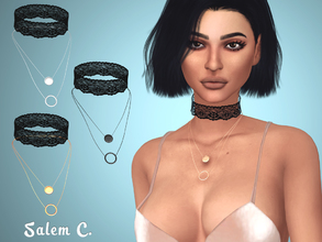 Sims 4 — Lace Choker by Salem_C — standalone 4 swatches mesh by me