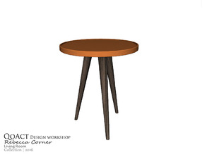 Sims 3 — Rebecca Circle Large End Table by QoAct — Part of the Rebecca Corner Living Room QoAct Design Workshop | 2016
