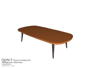 Sims 3 — Rebecca Soft Corners Coffee Table by QoAct — Part of the Rebecca Corner Living Room QoAct Design Workshop | 2016