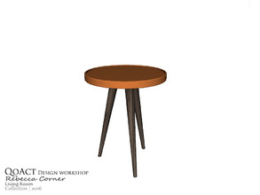 Sims 3 — Rebecca Circle Medium End Table by QoAct — Part of the Rebecca Corner Living Room QoAct Design Workshop | 2016