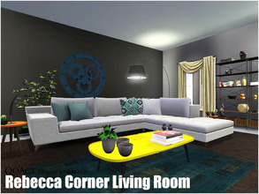 Sims 3 — Rebecca Corner Living Room by QoAct — QoAct Design Workshop | 2016 Living Room Collection Set Content: - Rebecca