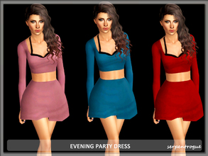 Sims 3 — Evening Party Dress by Serpentrogue — 3 variations Young adult/ adult female everyday wear/ formal has