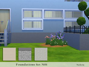Sims 4 — Foundations Set N01 by Neferu2 — Set of 3 new foundations