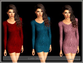 Sims 3 — Clara Dress by Serpentrogue — 4 variations Young adult/ adult female everyday wear/ outwear Mesh by me has