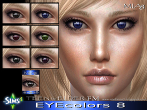 Sims 4 — Eyecolors 8 by Mia8 by mia84 — Lenses for men and women. 6 color Teen to Elder Lenses are in the section of the