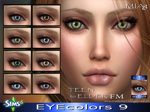 Sims 4 — Eyecolors 9 by Mia8 by mia84 — Lenses for men and women. 8 color Teen to Elder Lenses are in the section of the