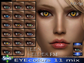 Sims 4 — Eyecolors 11 mix by Mia8  by mia84 — Lenses for men and women. 17 color Teen to Elder Lenses are in the section